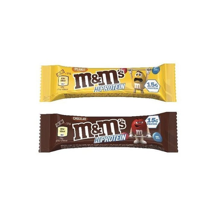M&M's baltyminis batonėlis 12 x 51 g