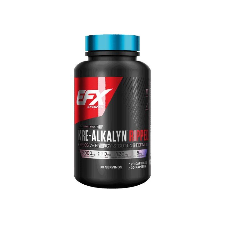 EFX Kre-Alkalyn Ripped kapsulės, 120 kapsulių