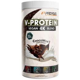 ProFuel veganiški 4 baltymų mišiniai V-PROTEIN, Choco Milk, 750 g