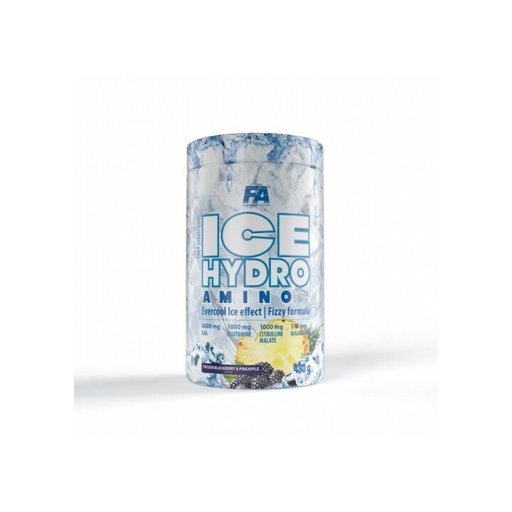 Amino rūgščių milteliai FA Nutrition ICE Hydro Amino 480 g, šaldytų gervuogių ir ananasų skonio