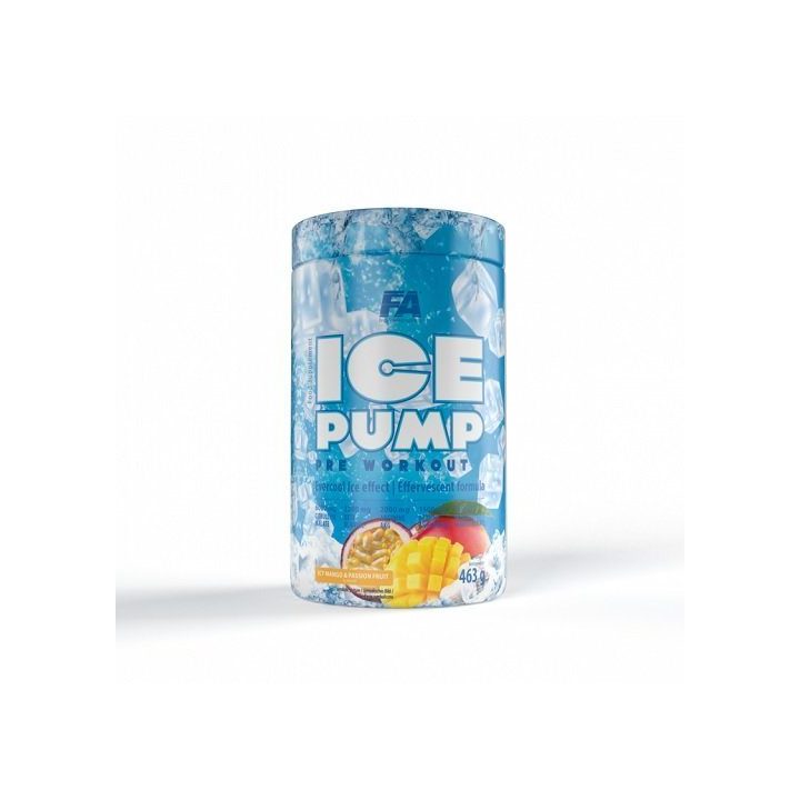 Treniruočių booster FA Nutrition ICE Pump Pre-Workout 463 g, tropinių vaisių skonio