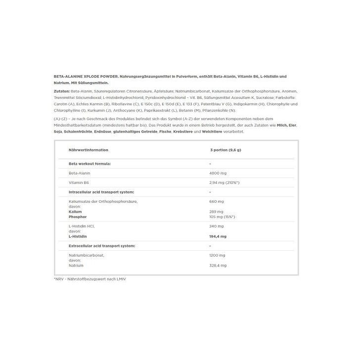 Beta alanino milteliai Olimp Beta-Alanine Xplode Powder 250 g