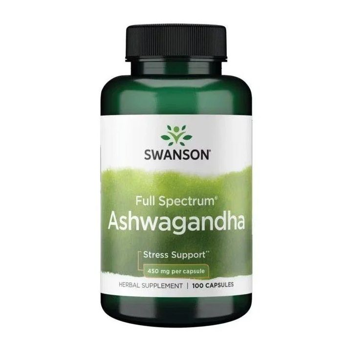 Ašvagandos kapsulės Swanson Full Spectrum 100 kapsulių