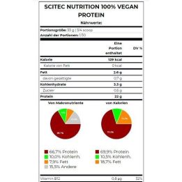 Augaliniai baltymų milteliai Scitec 100% Vegan Protein 1000 g