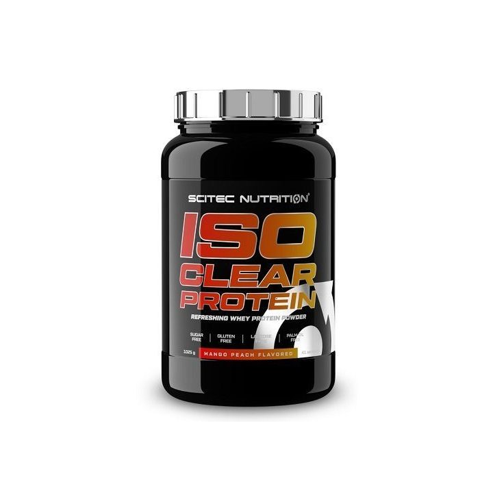 Skaidrūs išrūgų baltymai Scitec IsoClear Protein 1025 g, mangų ir persikų skonio