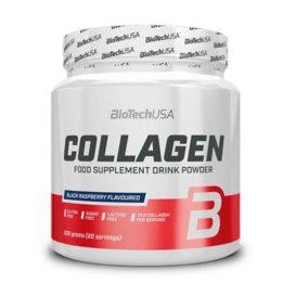 Kolageno milteliai BioTechUSA Collagen 300 g, juodųjų aviečių skonio