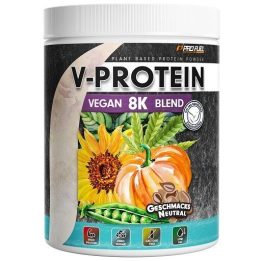 Augaliniai baltymų milteliai ProFuel V-Protein Vegan 8K Blend 750 g, neutralaus skonio