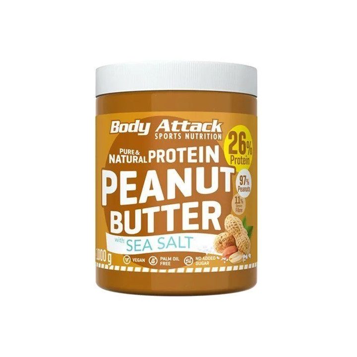 Žemės riešutų sviestas Body Attack 1000 g