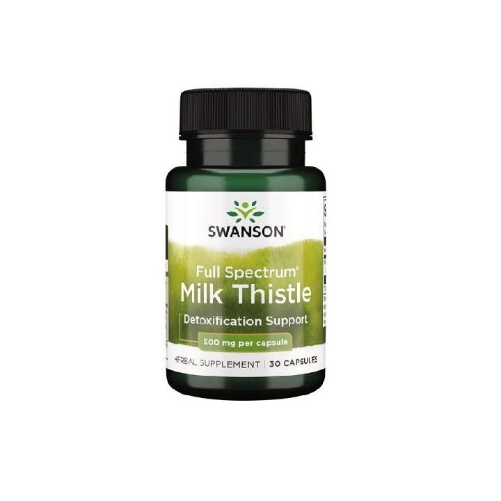 Pieno erškėtis Swanson Full Spectrum 500 mg, 30 kapsulių