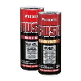 Pre-workout gėrimas Weider Rush RTD 24 × 250 ml, spanguolių ir apelsinų skonio