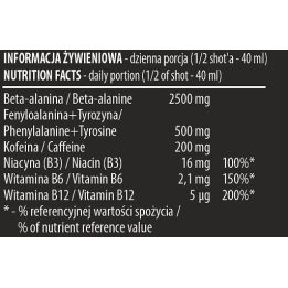 Pre-workout shot Activlab Black Wolf 12 × 80 ml, miško uogų skonio