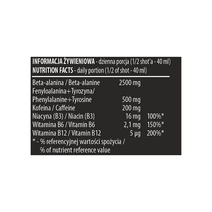 Pre-workout shot Activlab Black Wolf 12 × 80 ml, miško uogų skonio