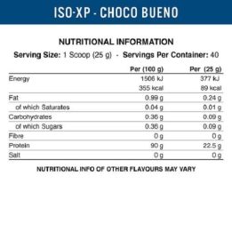 Išrūgų baltymų izoliatas Applied Nutrition ISO-XP 1000 g, šokolado ir bananų skonio
