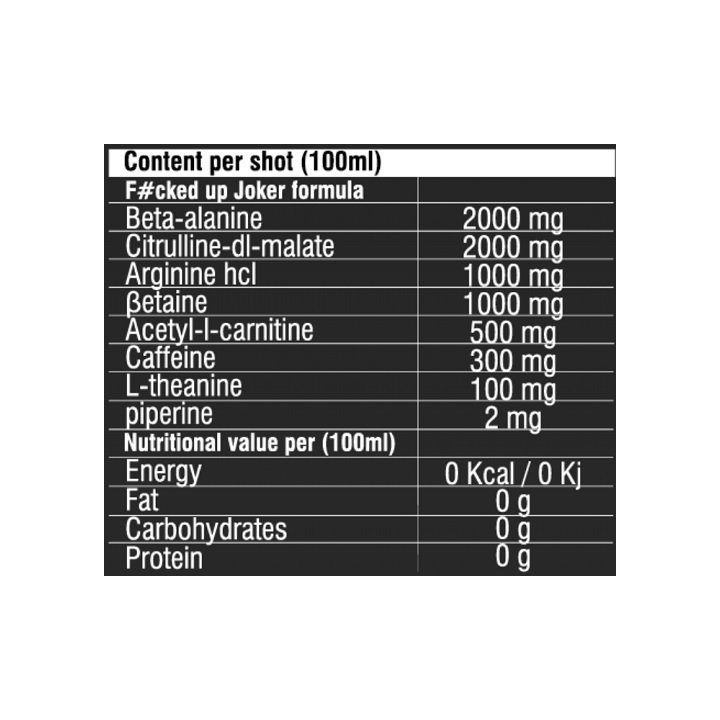Pre-workout shot Swedish Supplements Fucked Up Headshot 16 × 100 ml