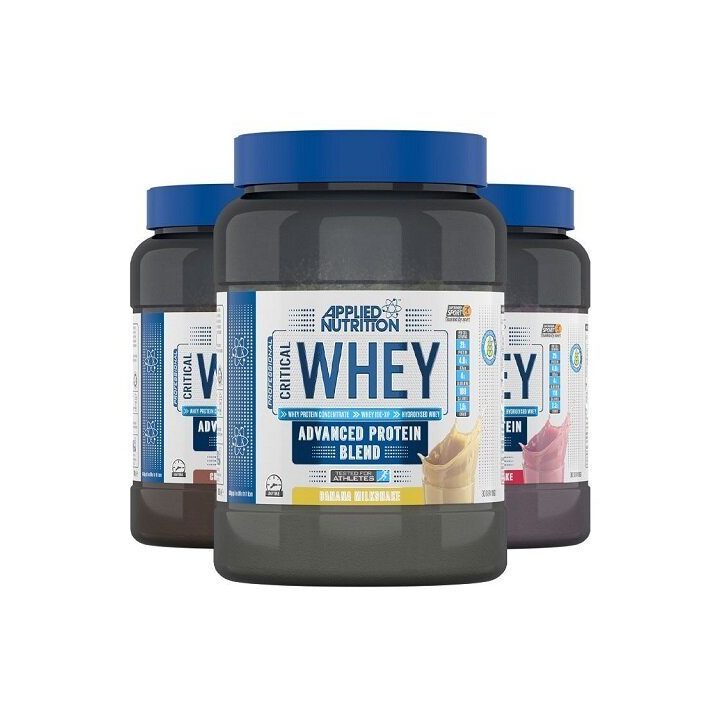 Išrūgų baltymų milteliai Applied Nutrition Critical Whey 900 g, vanilinių ledų skonio