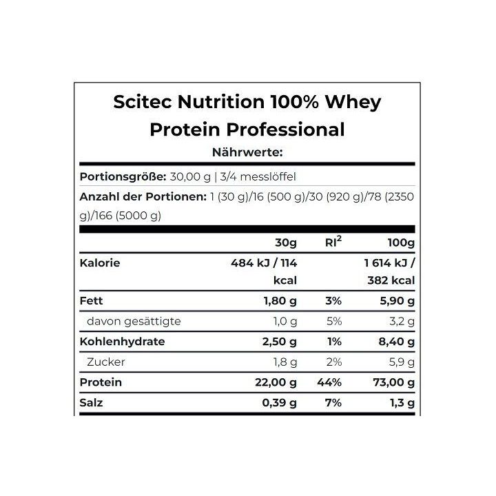 Išrūgų baltymų milteliai Scitec 100% Whey Protein Professional 1000 g, baltojo šokolado skonio