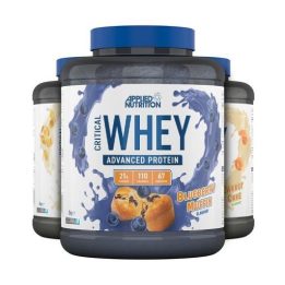 Išrūgų baltymų milteliai Applied Nutrition Critical Whey 150 g, mėlynių keksiukų skonio