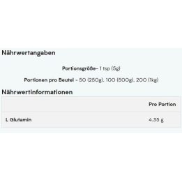 Glutamino milteliai MyProtein 1 kg
