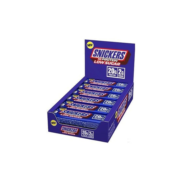 Baltyminis batonėlis Snickers White Low Sugar High Protein 12 × 57 g, baltojo šokolado skonio