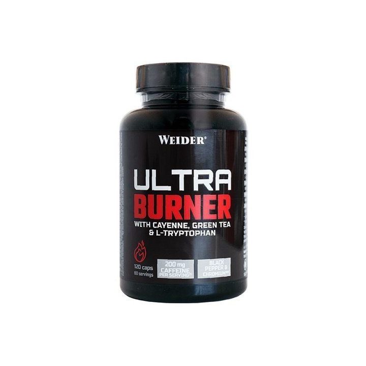 Treniruočių booster kapsulės Weider Ultra Burner 120 kapsulių