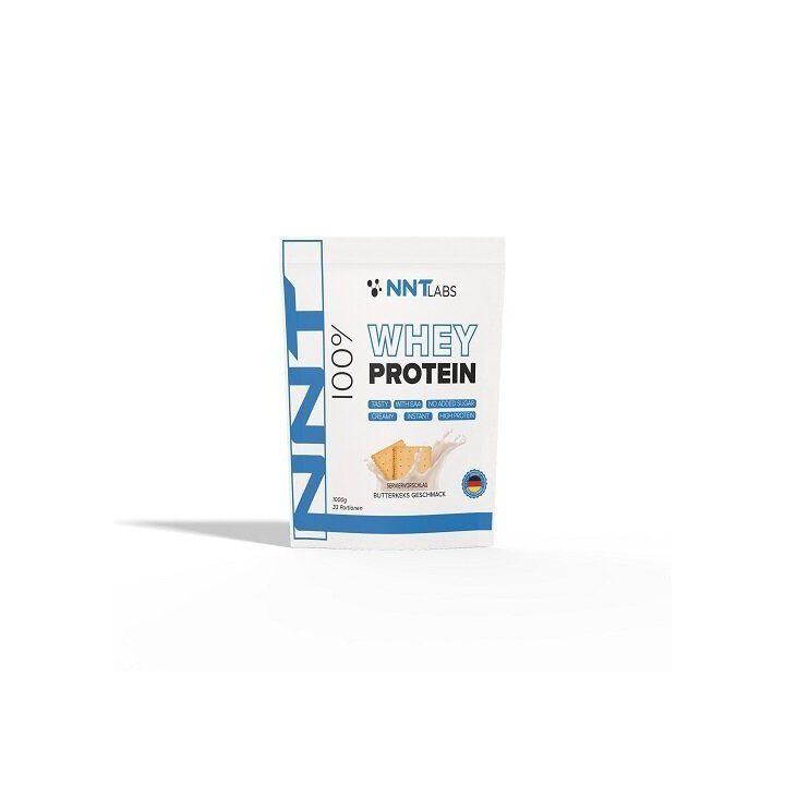 Išrūgų baltymų milteliai NNT Labs Whey Protein 1000 g, sviestainių sausainių skonio
