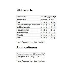 L-arginino HCL milteliai NNT Arginin 210 g