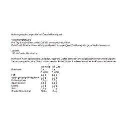 Kreatino monohidrato milteliai NNT Creatin Monohydrat 500 g