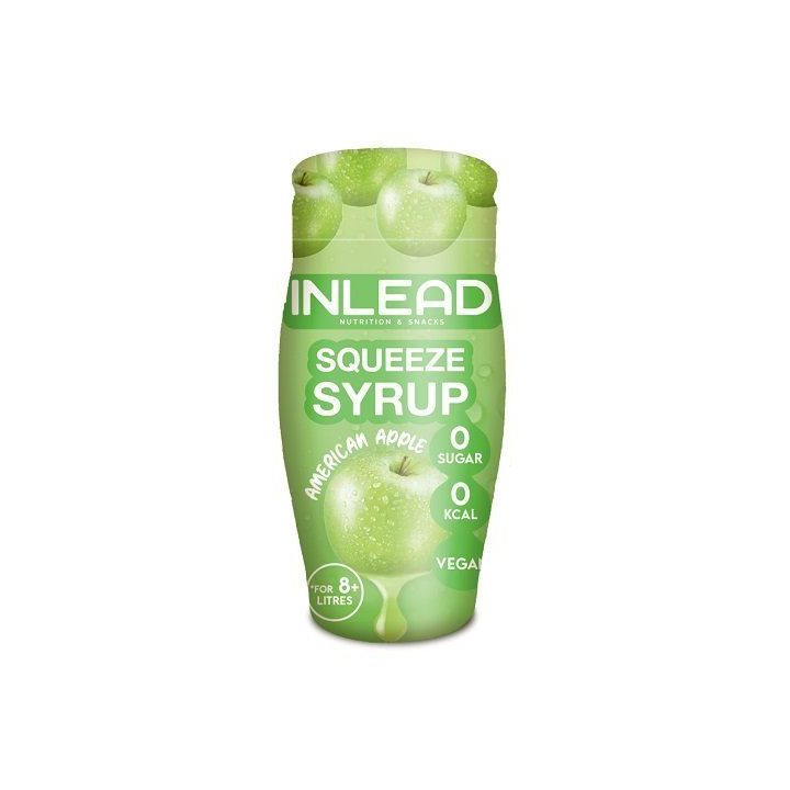 Nekaloringas sirupas INLEAD Squeeze Syrup 65 ml, American Apple