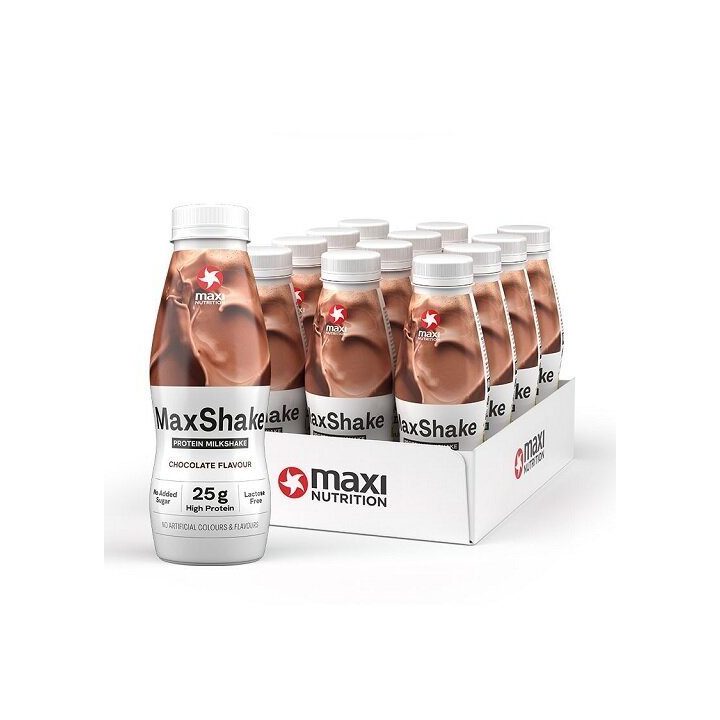 Baltyminis gėrimas MaxiNutrition MaxShake RTD 12 × 330 ml, šokolado skonio