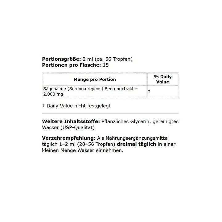 Pjūkliapalmės ekstraktas Nature’s Answer 30 ml