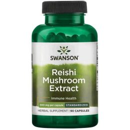 Reishi grybo ekstraktas Swanson 500 mg, 90 kapsulių
