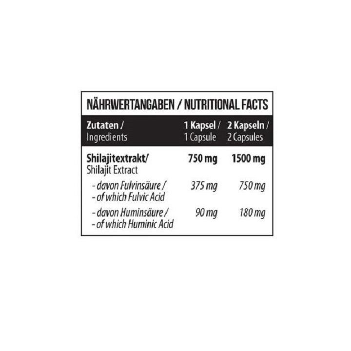 Shilajit kapsulės MST 60 kapsulių