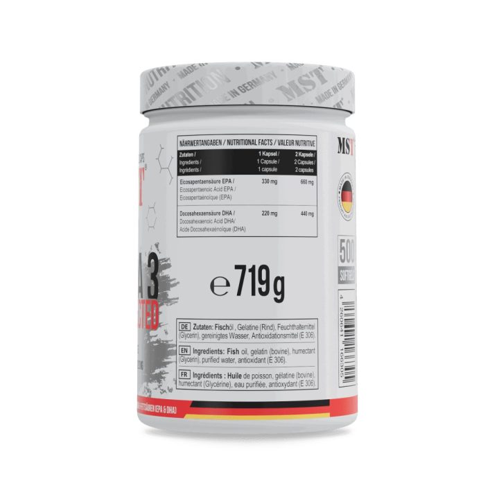 Omega-3 kapsulės MST Omega 3 Selected 500 kapsulių