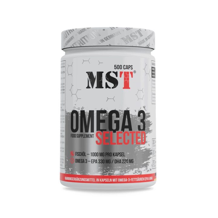 Omega-3 kapsulės MST Omega 3 Selected 500 kapsulių