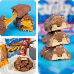 Baltyminiai batonėliai Wispy Protein Bar 10 × 55 g