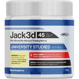 Treniruočių booster USP Labs Jack3d 315 g, mėlynių aviečių skonio