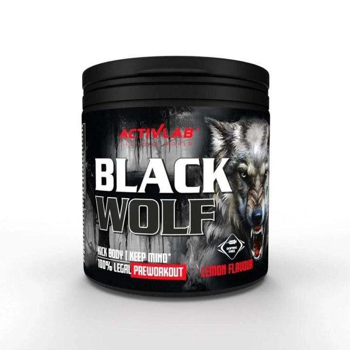 Treniruočių booster Activlab Black Wolf 300 g, citrinų skonio