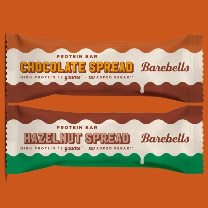 Baltyminiai batonėliai Barebells Spread 12 × 45 g, lazdynų riešutų ir šokolado skonio