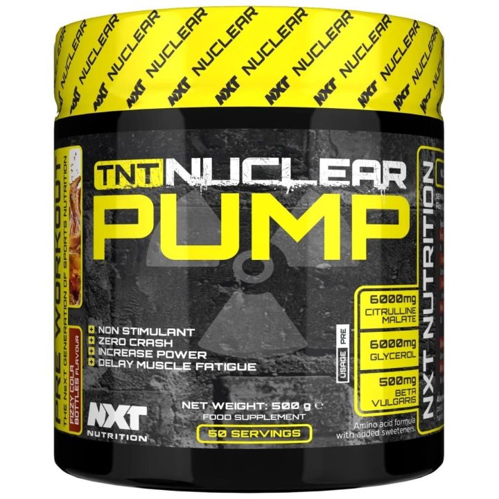 Treniruočių booster NXT Nutrition TNT Nuclear Pump 500 g