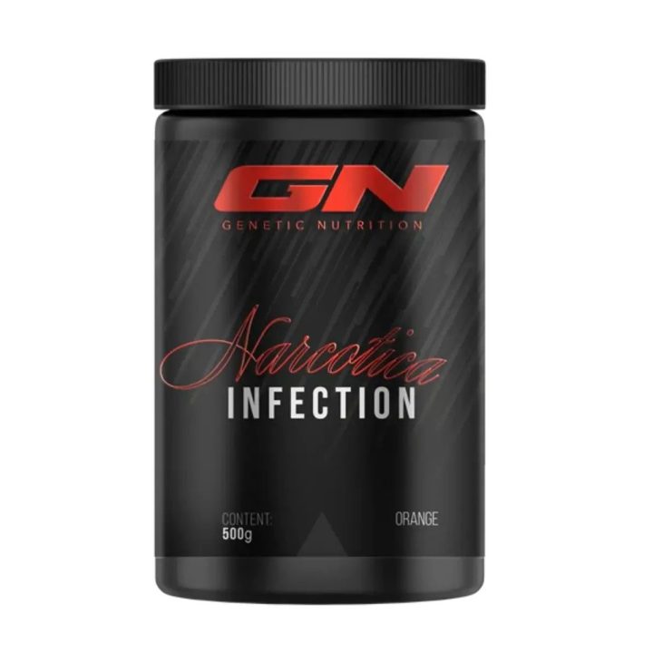 Treniruočių booster GN Narcotica Infection 500 g, apelsinų skonio