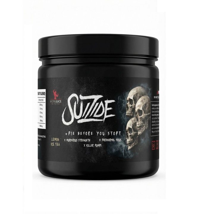 Treniruočių booster GymJuice SUIZIDE 270 g, citrinų ledinės arbatos skonio