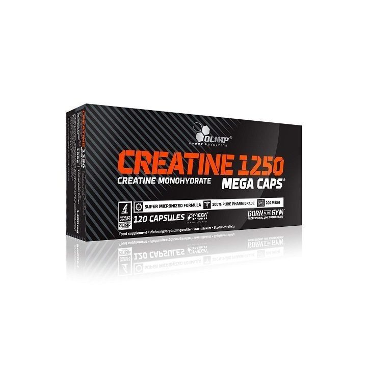 Kreatino monohidrato kapsulės Olimp Creatine 1250 Mega Caps 120 kapsulių
