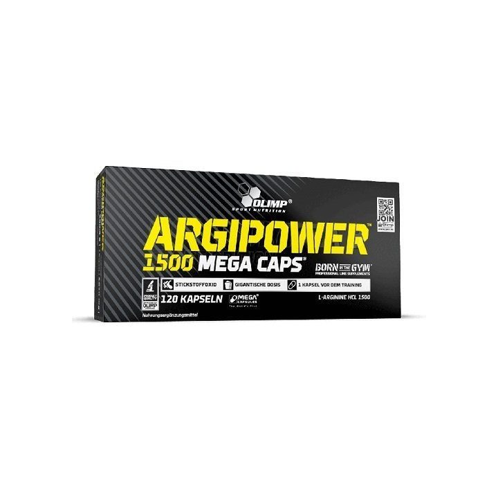 L-arginino kapsulės Olimp Argi Power 1500 Mega Caps 120 kapsulių