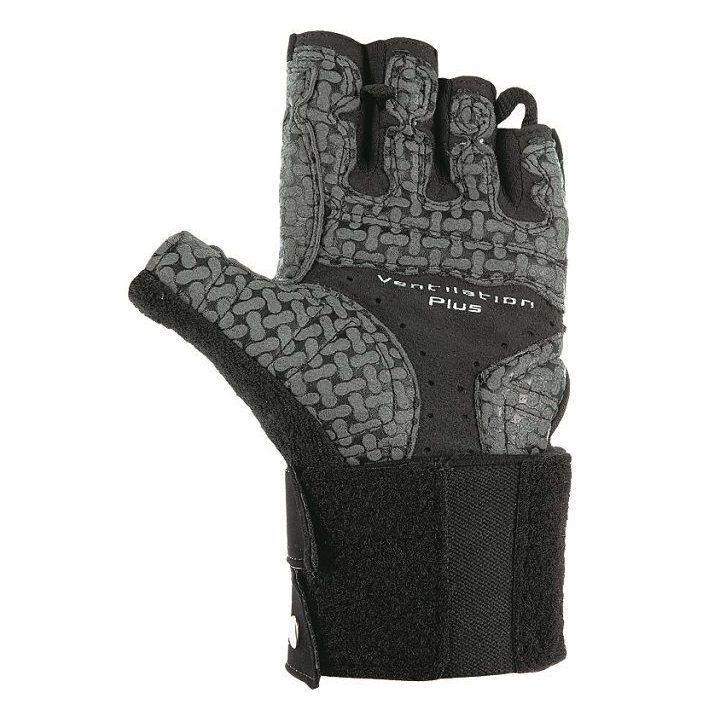 Sportinės treniruočių pirštinės su riešo atrama CHIBA Premium Wristguard 42126, juodos