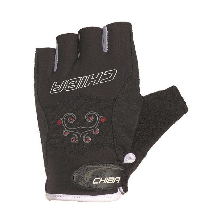 Moteriškos fitneso pirštinės Chiba Lady Diamond, juodos