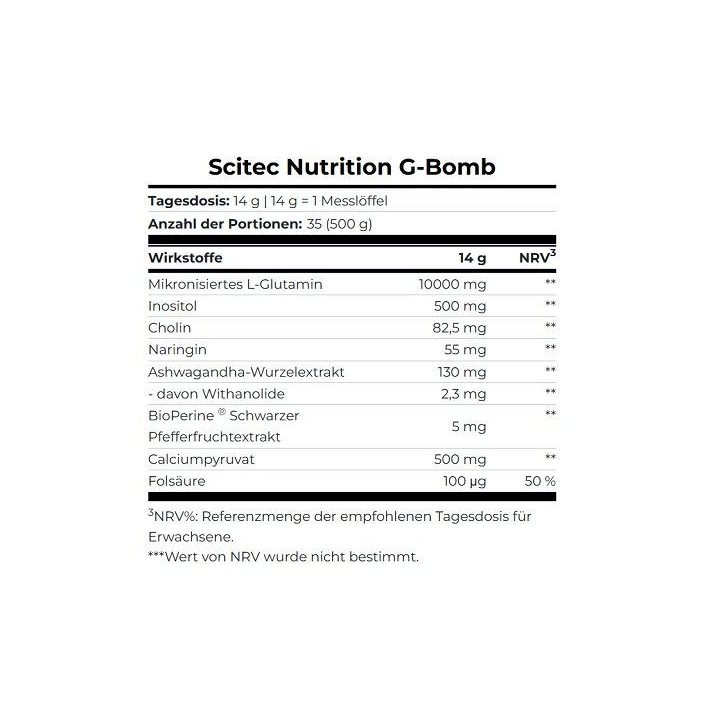 Amino rūgščių milteliai Scitec G-Bomb 500 g, citrinų ledinės arbatos skonio