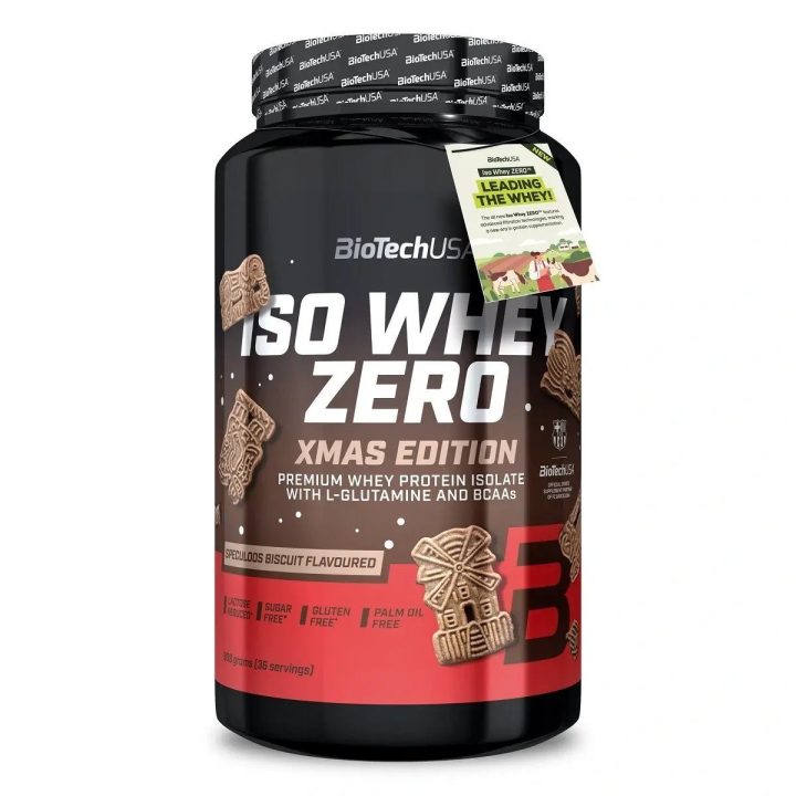 Išrūgų baltymų izoliatas BioTech Iso Whey Zero 908 g, šokolado ir irisų skonio