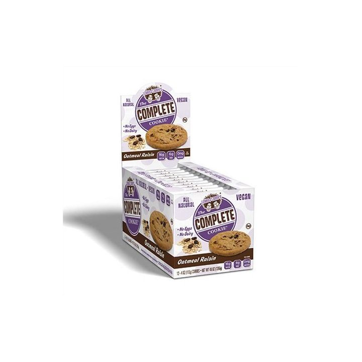 Veganiški sausainiai Lenny & Larry The Complete Cookie 12 × 112 g, avižinių razinų skonio