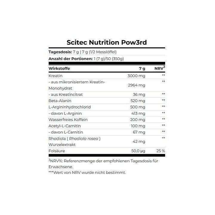 Treniruočių booster Scitec Nutrition Pow3rd 350 g, arbūzų skonio
