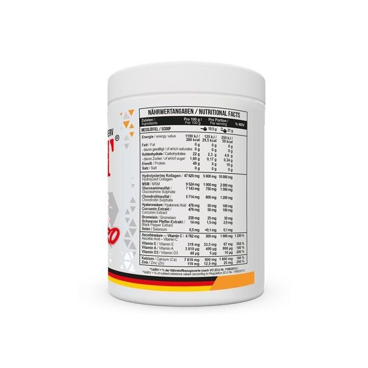 Sąnarių ir jungiamojo audinio papildas MST Flex Pro 420 g, mango ir pasiflorų skonio